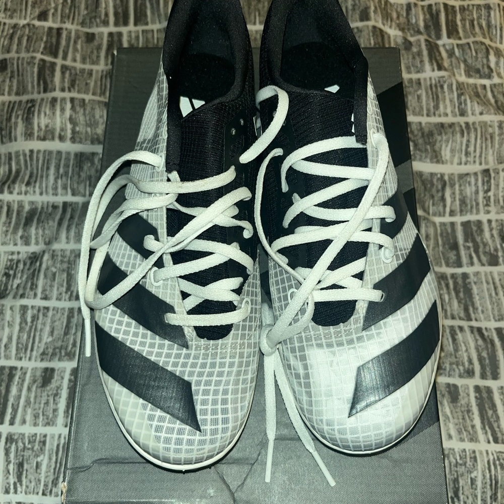 Adidas Men's Black and White Distancestar Shoes (track & field shoes)